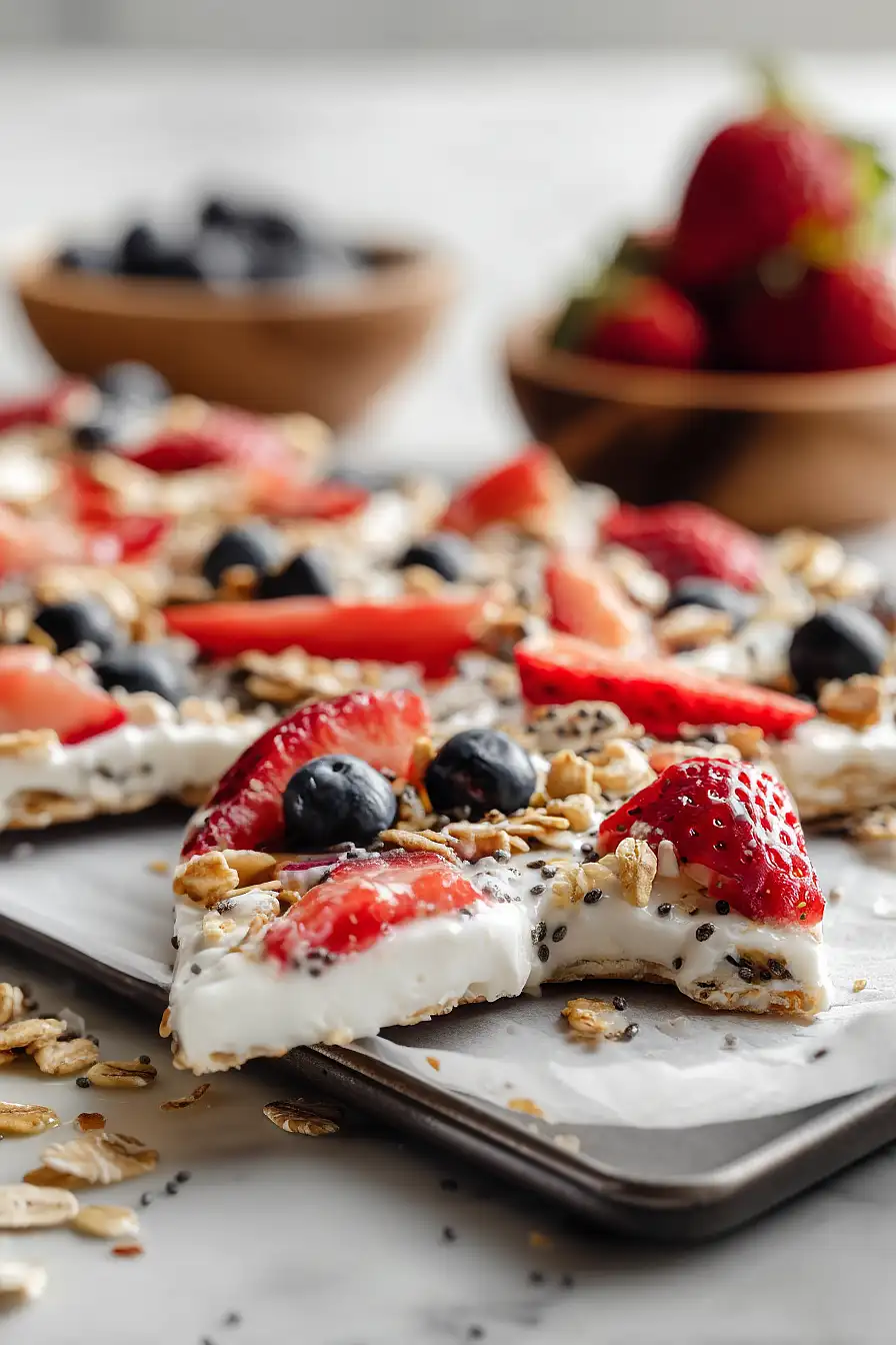 greek yogurt fruit bark