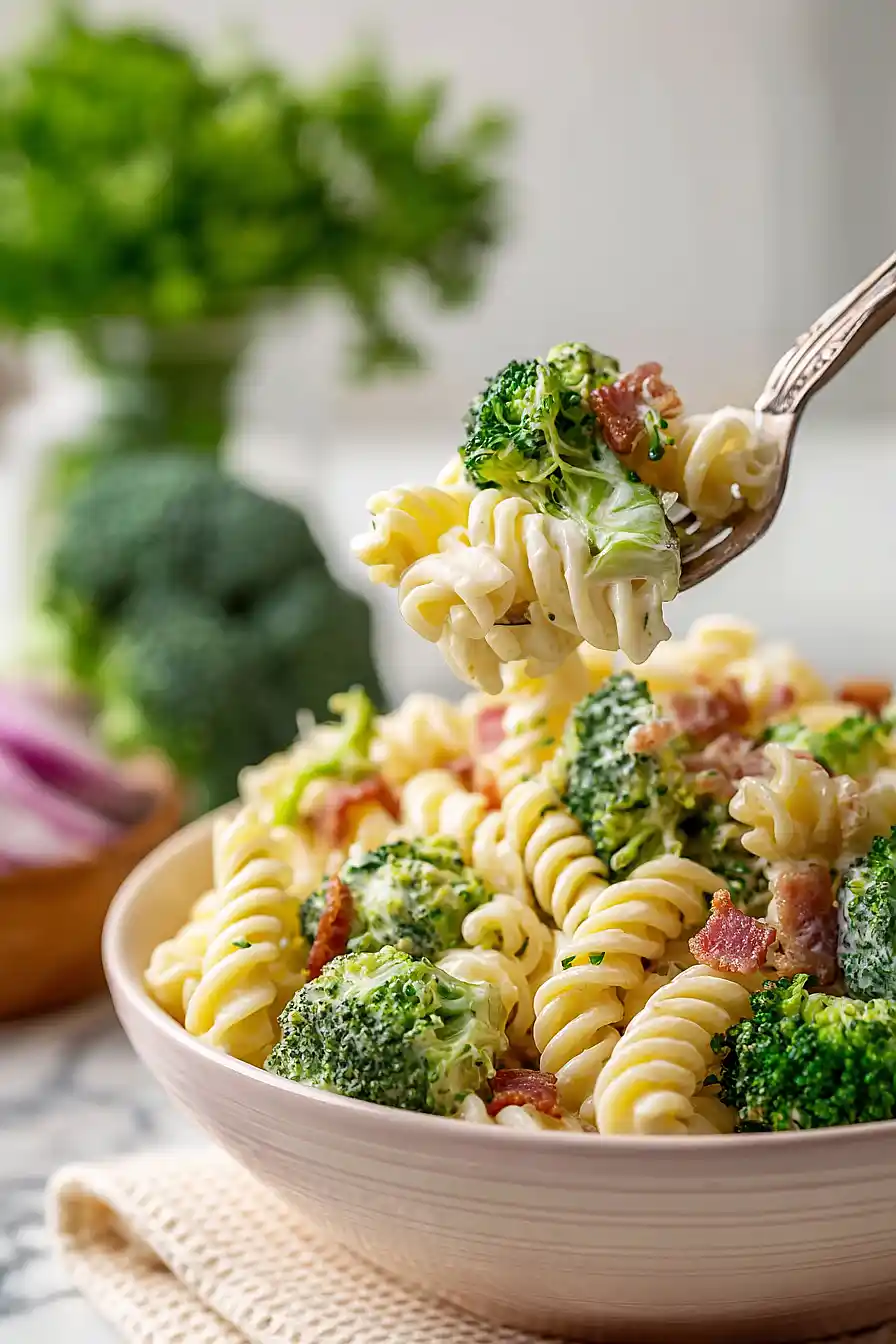 bacon broccoli pasta salad