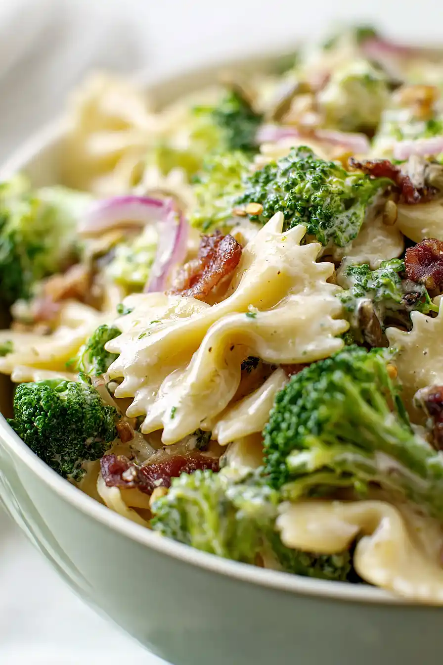 broccoli pasta salad with red wine vinegar