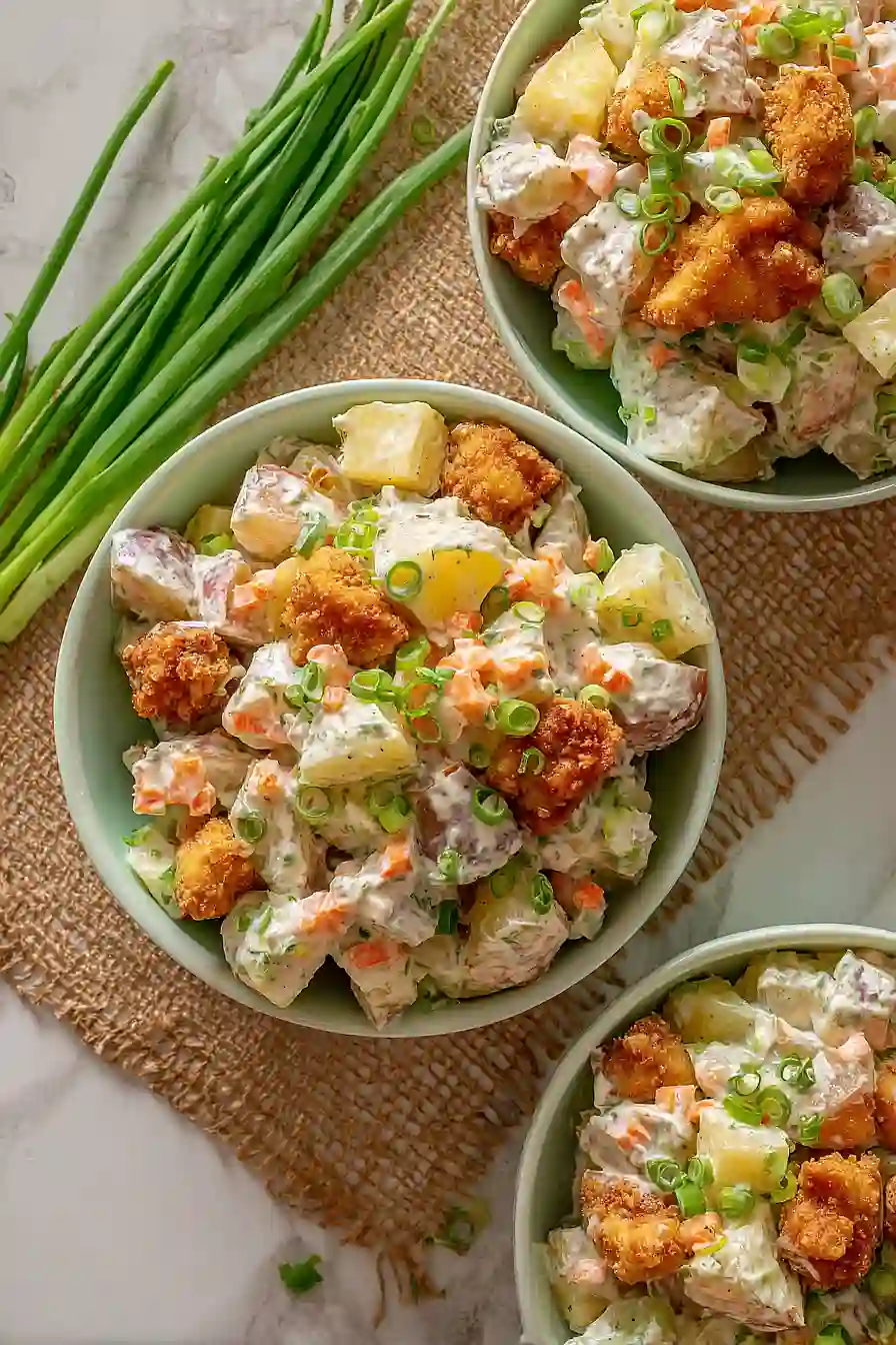 fried chicken potato salad