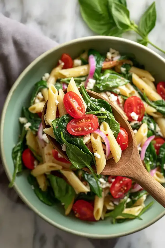 spinach pasta salad