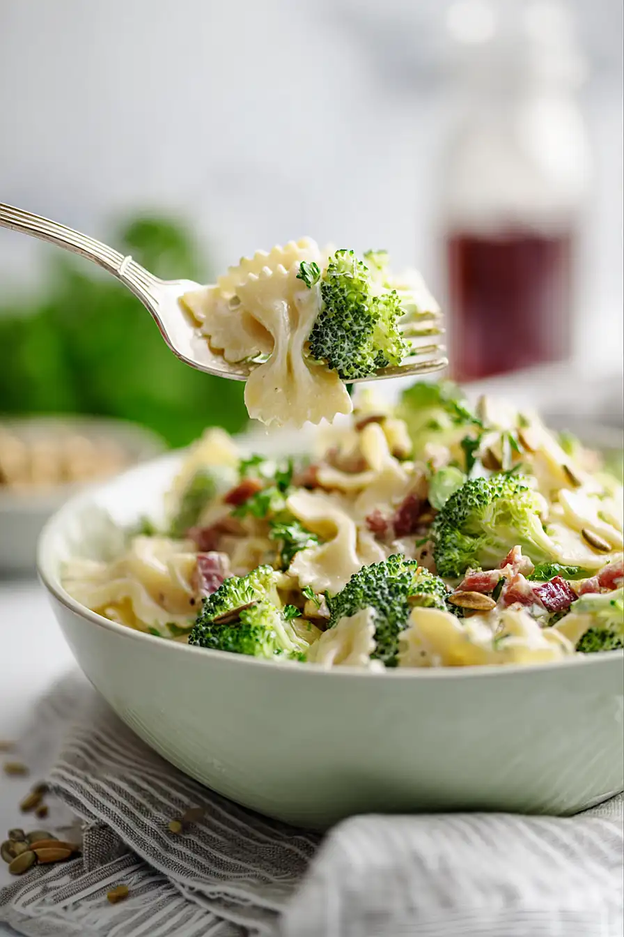 broccoli pasta salad with red wine vinegar