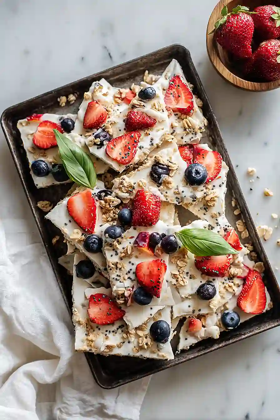 greek yogurt fruit bark