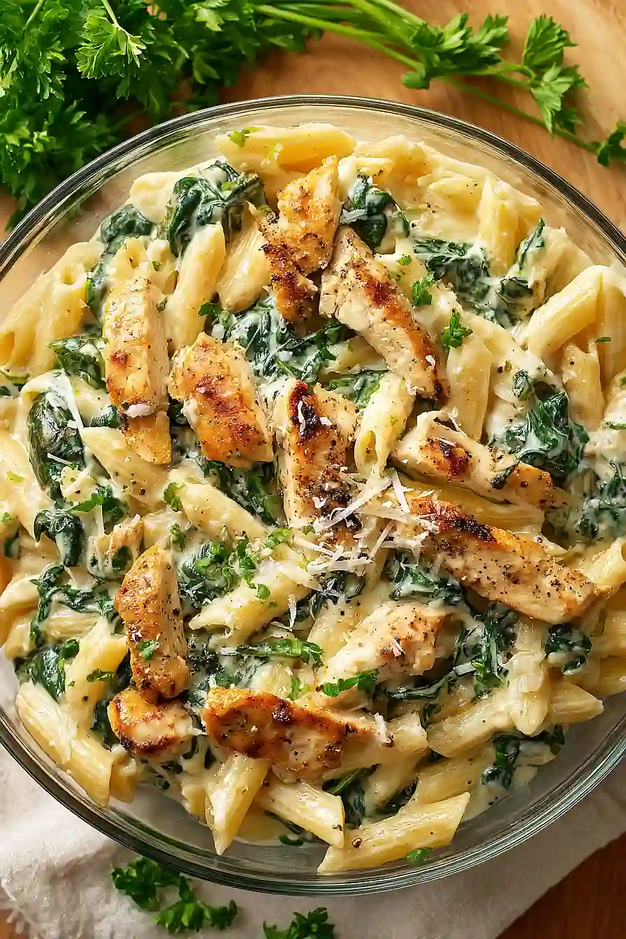 chicken spinach pasta