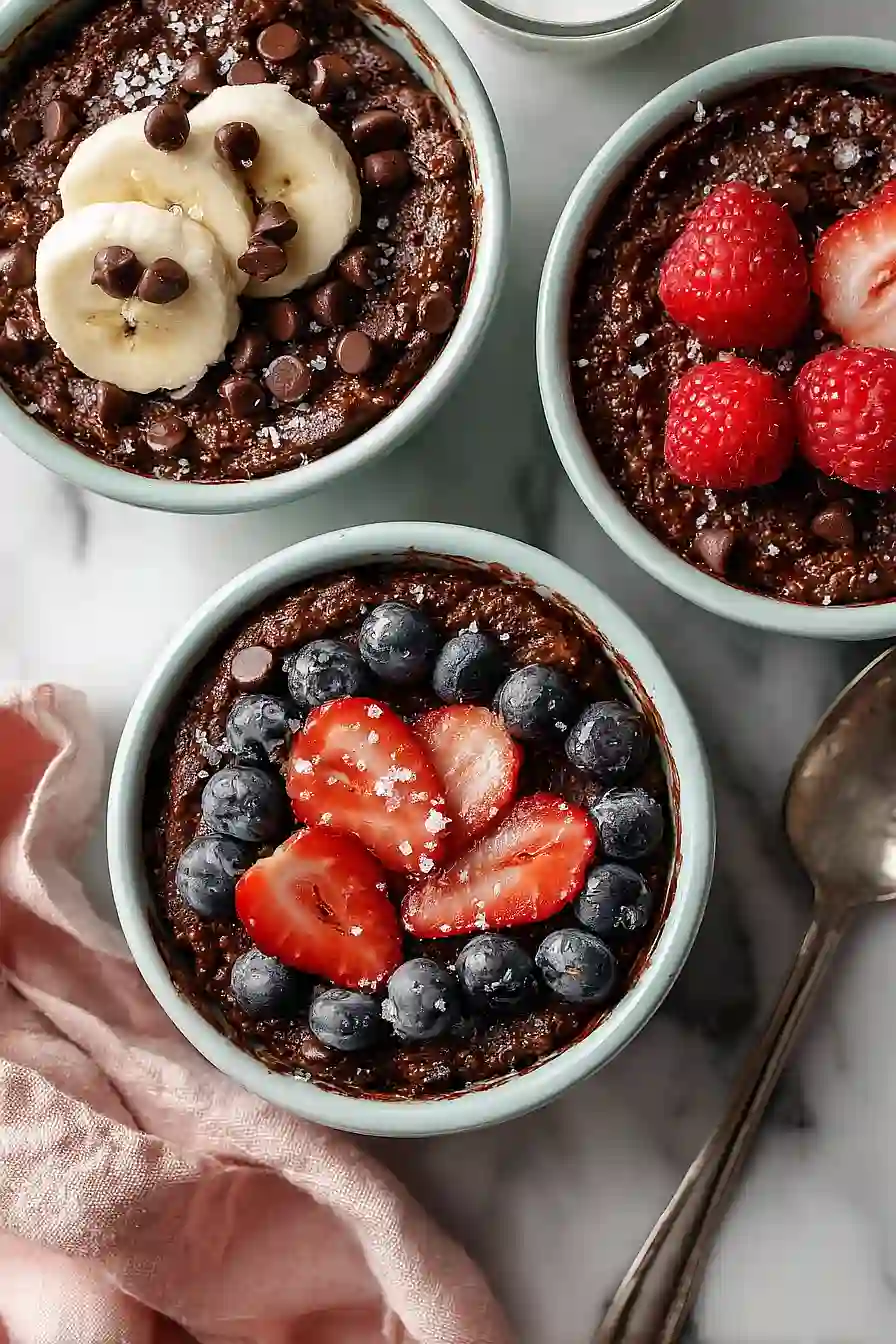 high protein brownie baked oatmeal