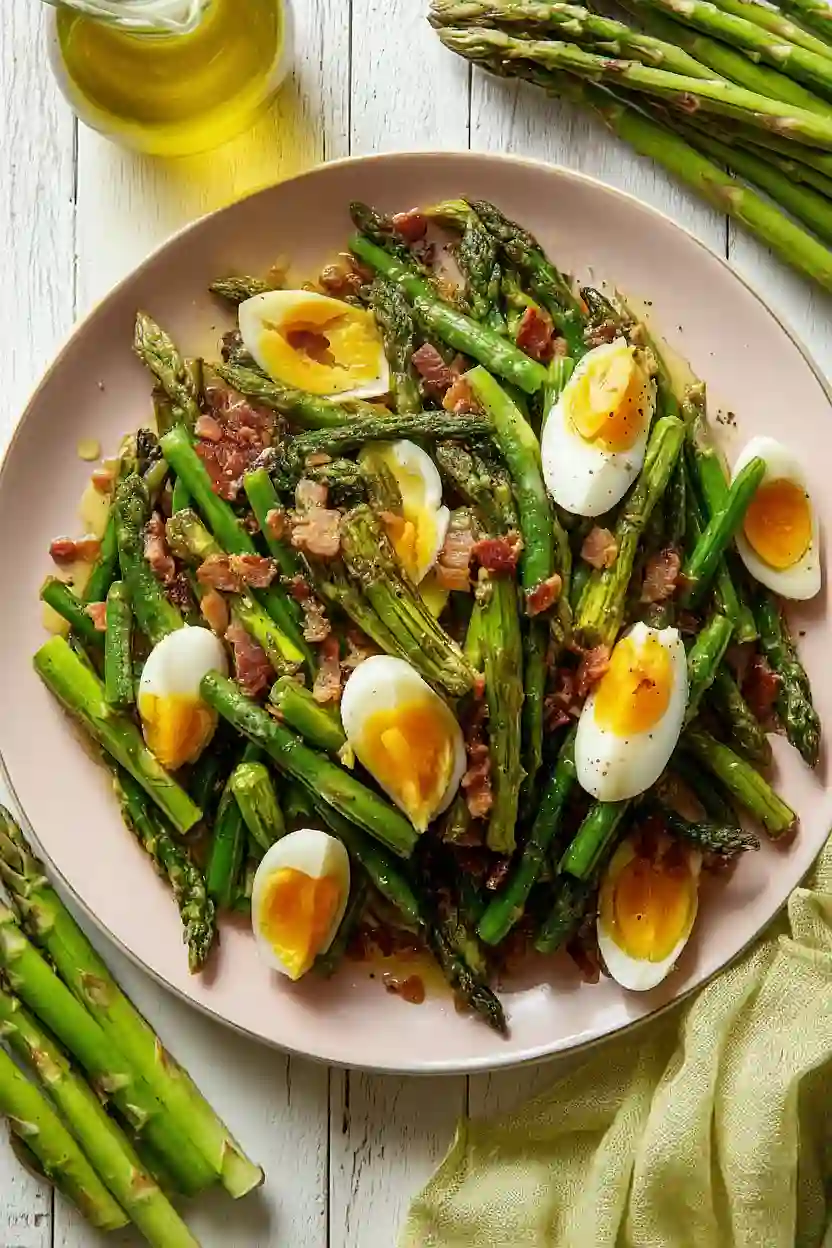 roasted asparagus and green beans
