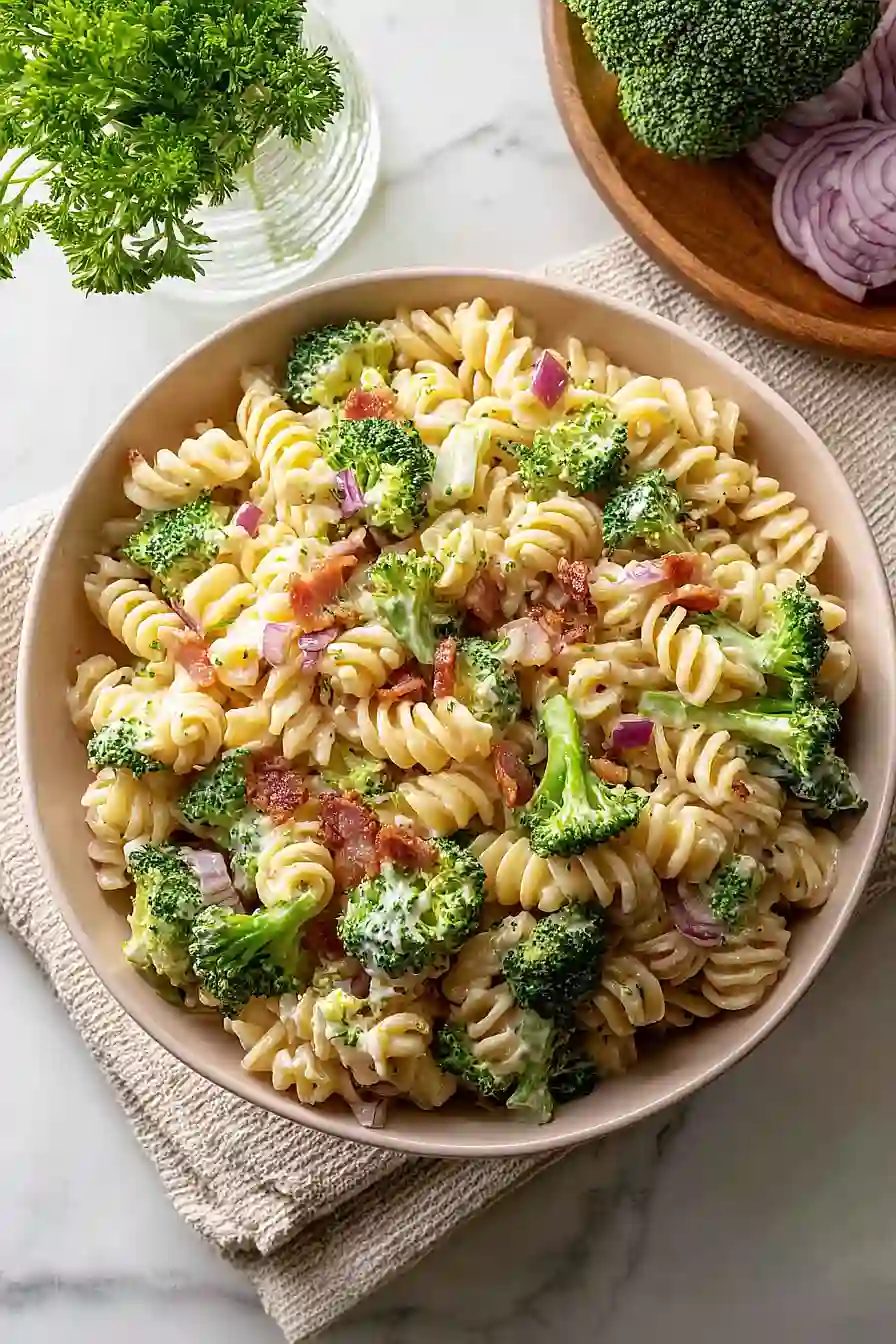 bacon broccoli pasta salad