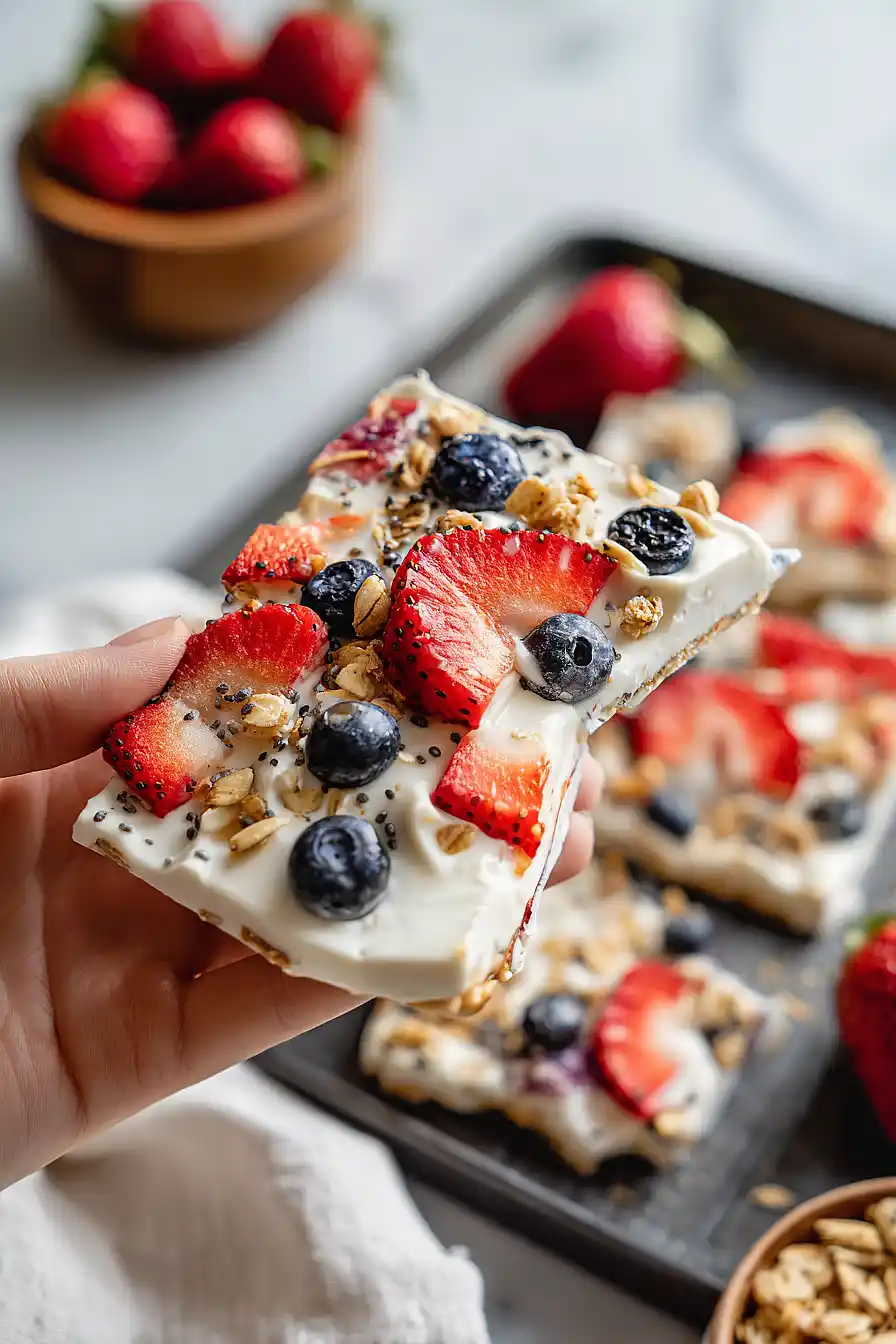 greek yogurt fruit bark