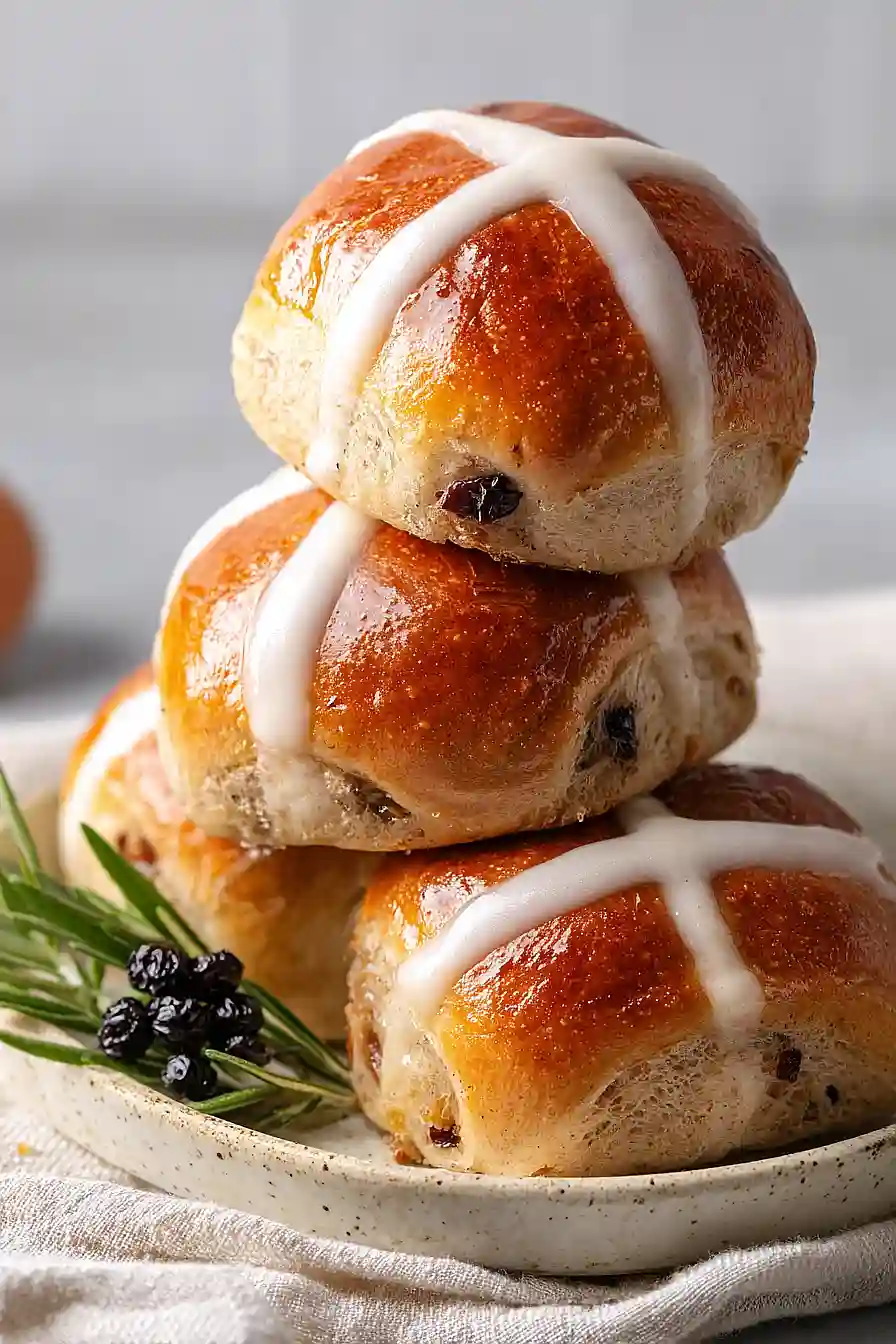 vegan hot cross buns