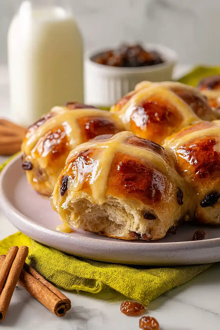 no yeast hot cross buns