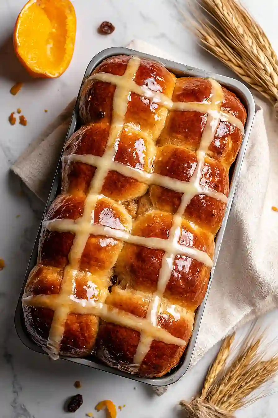 hot cross bun loaf