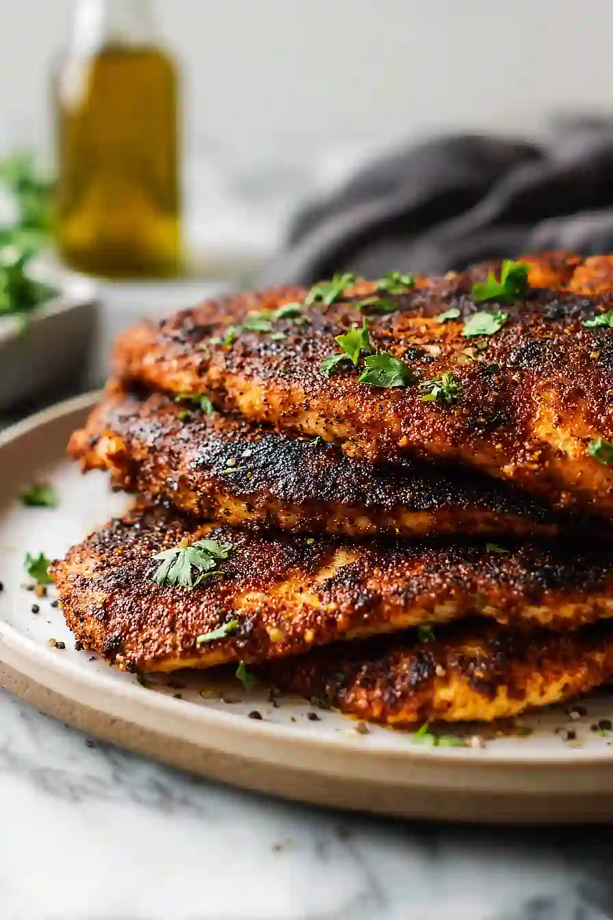 blackened chicken cutlets