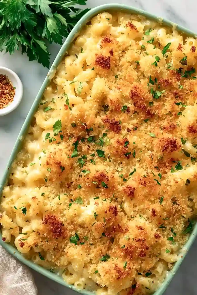 garlic butter shrimp mac and cheese