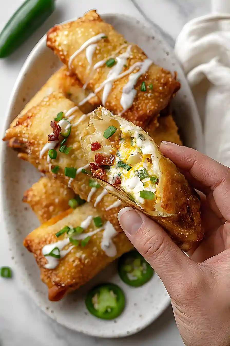 jalapeño popper egg rolls