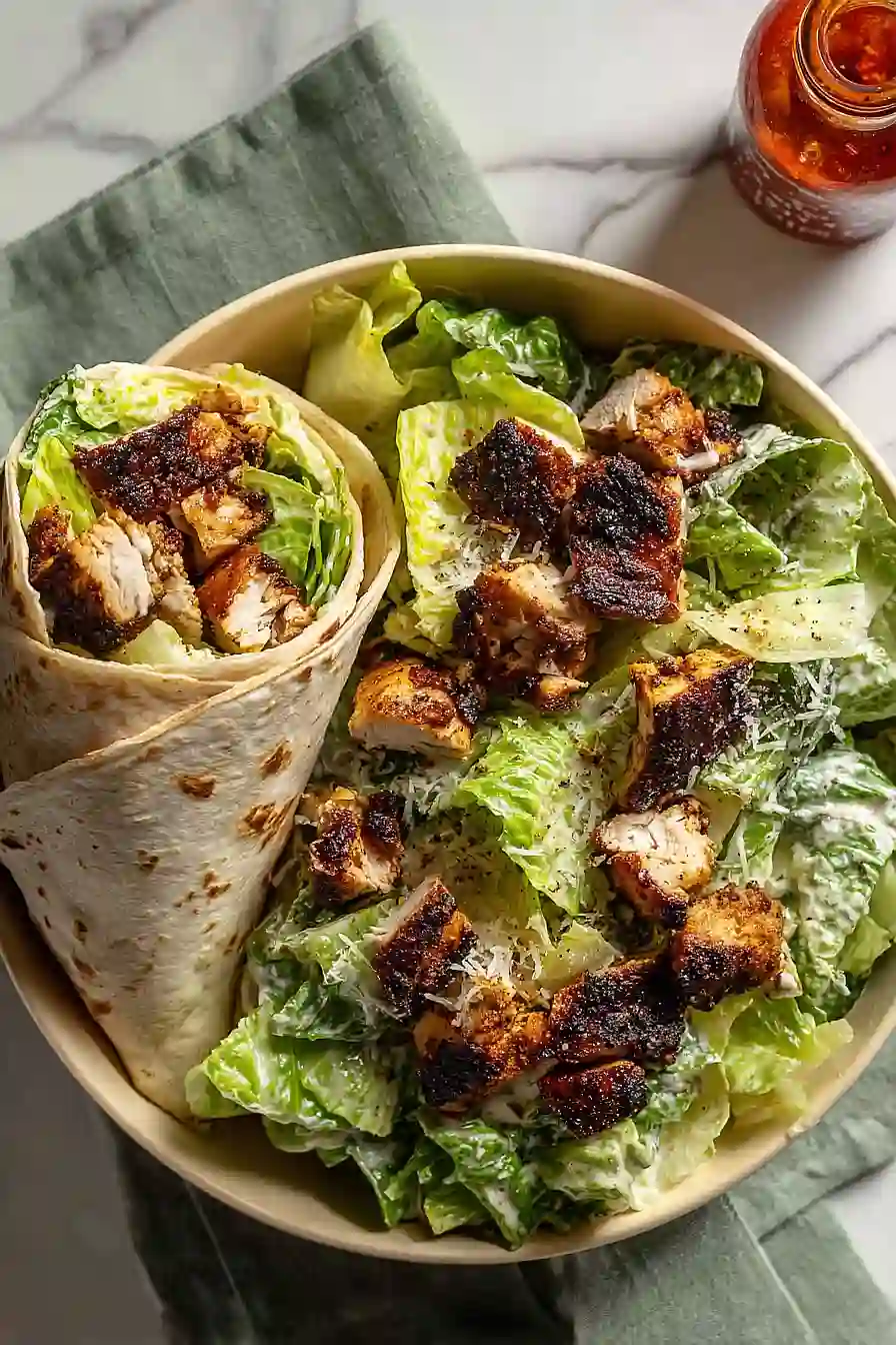 blackened chicken caesar wraps