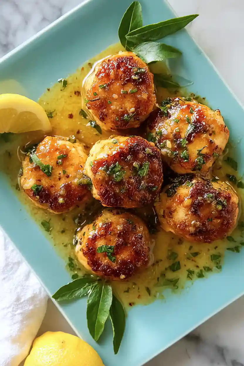 shrimp scampi meatballs
