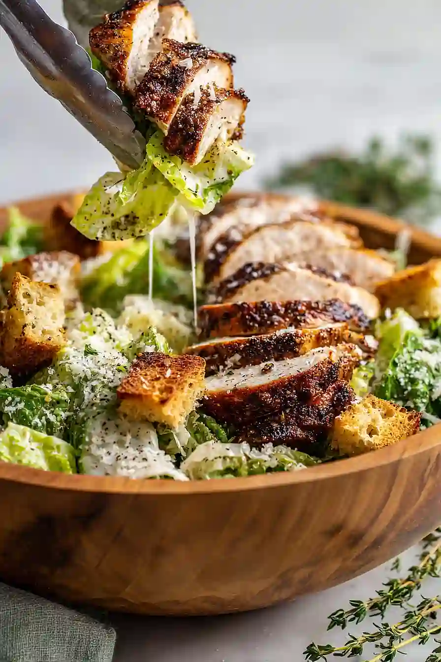 blackened chicken caesar salad