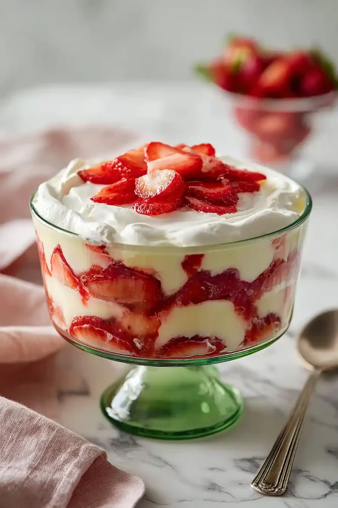 strawberry rhubarb trifle
