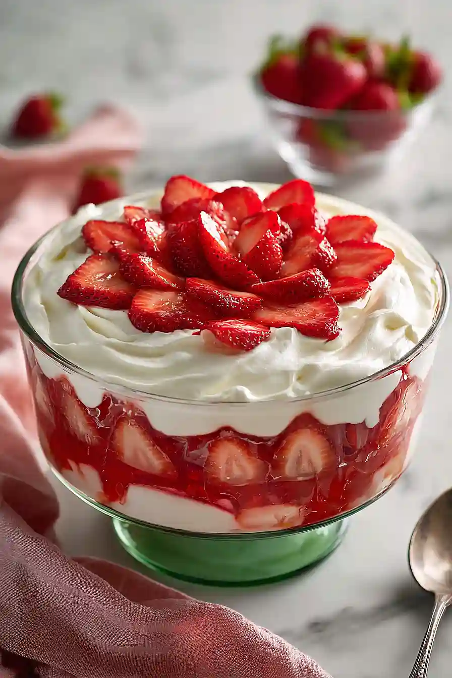 strawberry rhubarb trifle