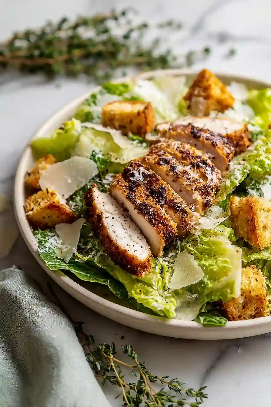 blackened chicken caesar salad