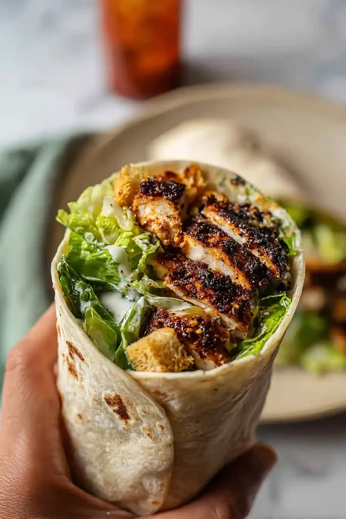 blackened chicken caesar wraps