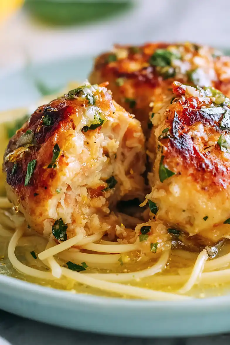 shrimp scampi meatballs