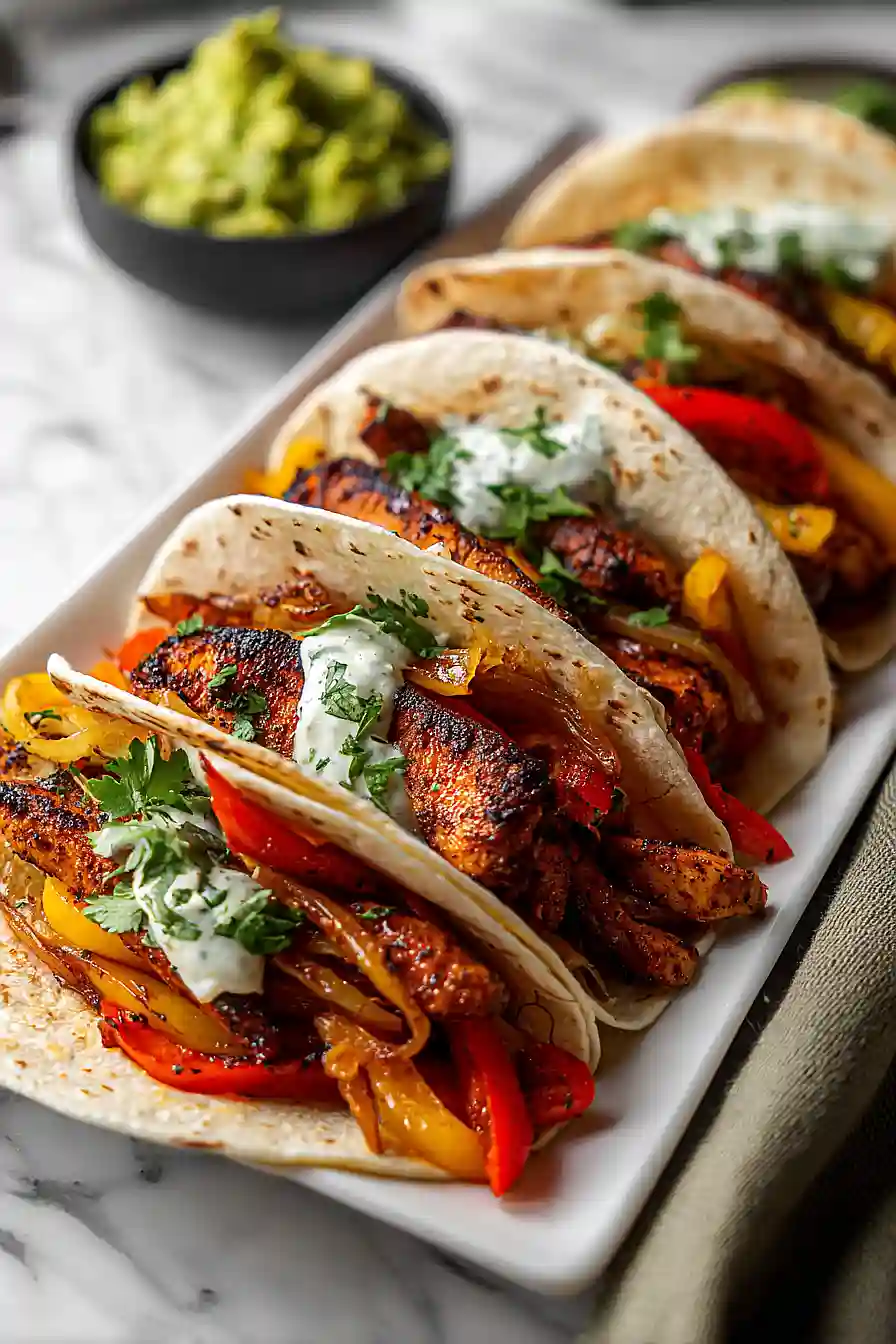 blackened chicken fajitas