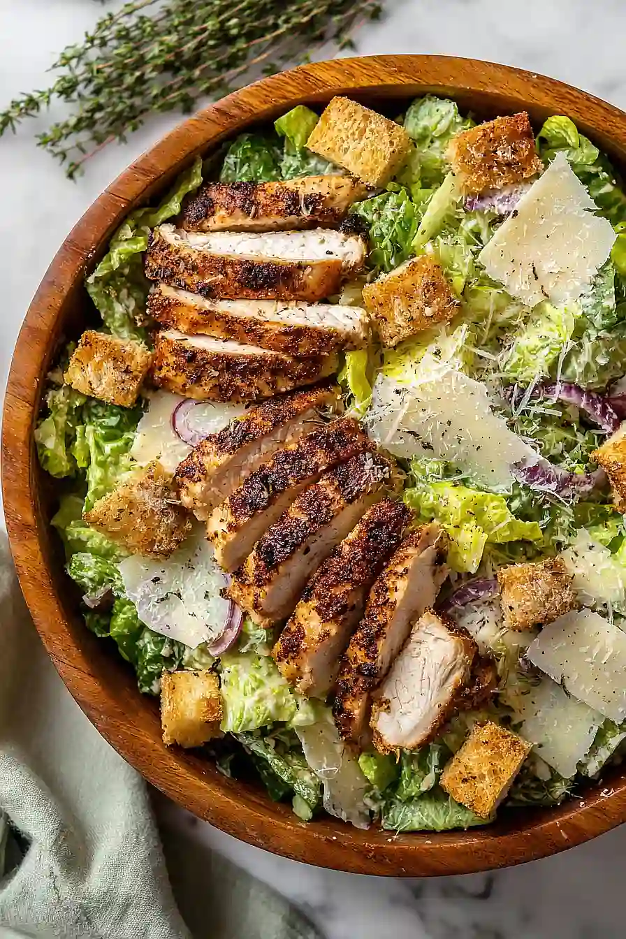 blackened chicken caesar salad