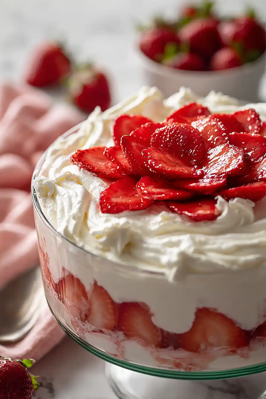 strawberry rhubarb trifle