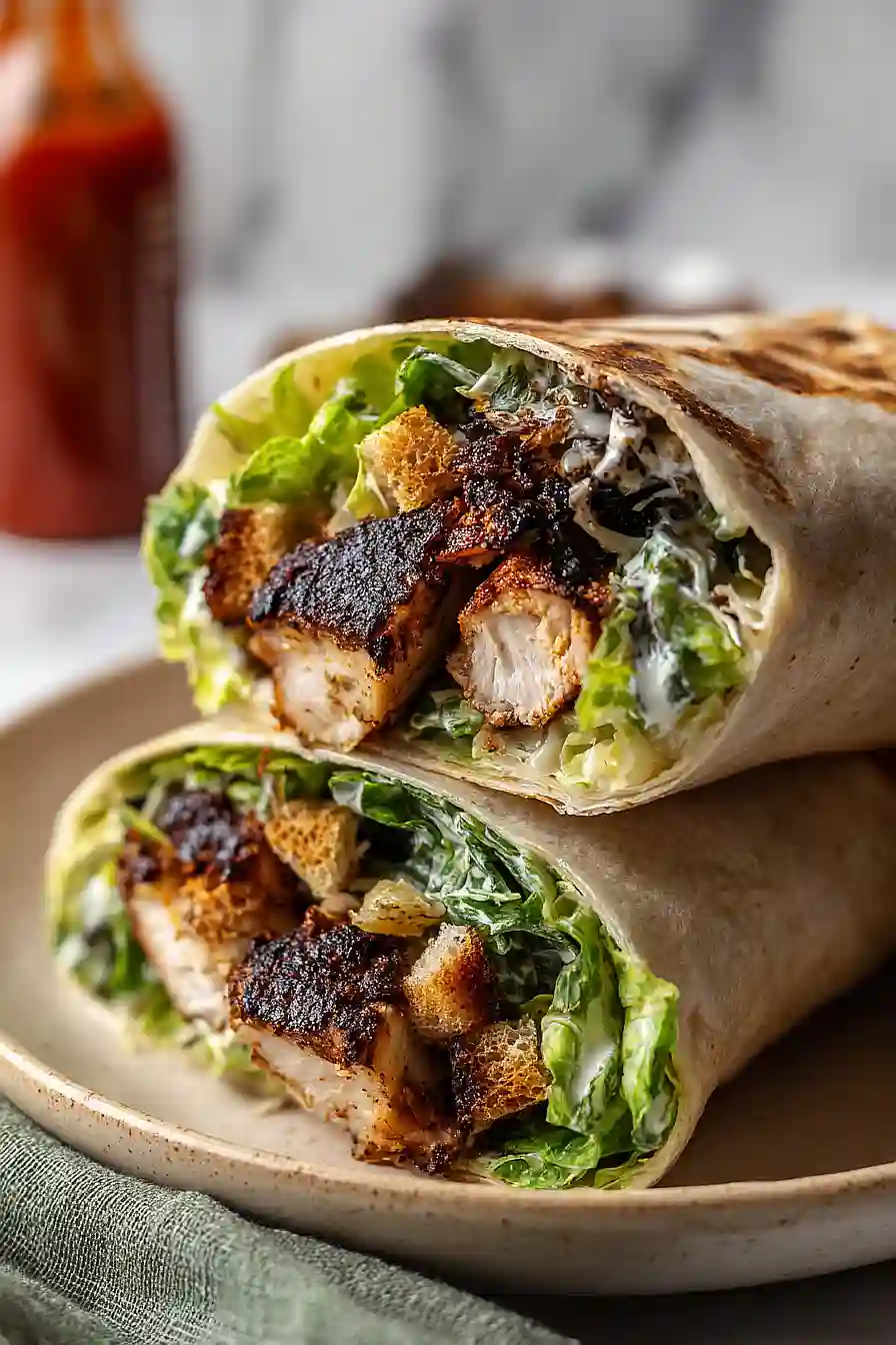 blackened chicken caesar wraps
