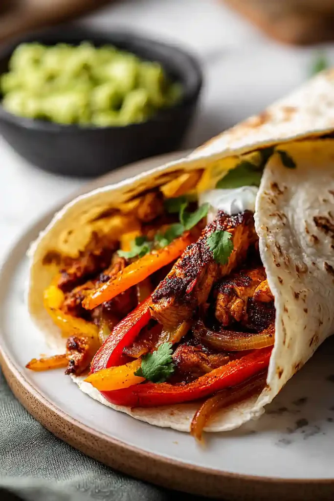 blackened chicken fajitas